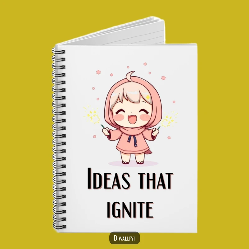 Funny Sparkler Beam Notebook: Capture Bright Ideas with Glowing Character Style