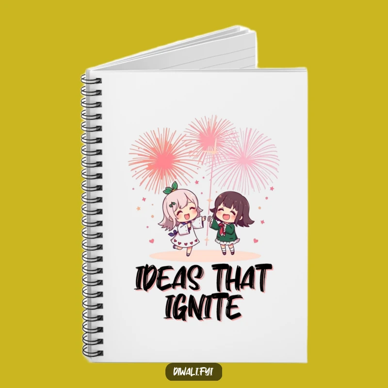 Funny Fireworks Friendship Notebook - Cheerful Character's Joyful Journal Gift