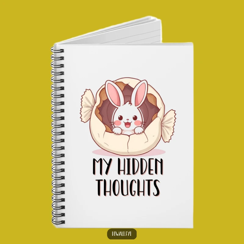 Funny Bunny Sweet Wrapper Notebook - Jot Down Surprises with Joy