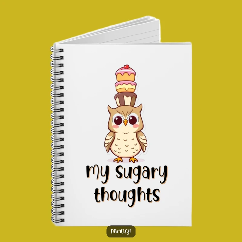 Funny Owl Sweet Treats Notebook - Jots Down Ideas with Joy