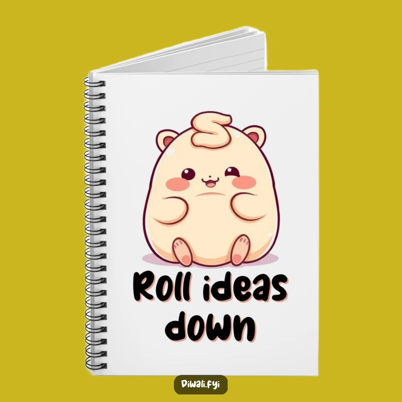 Funny Ladoo Rolling Notebook - Journal Your Sweet Thoughts, Great Gift