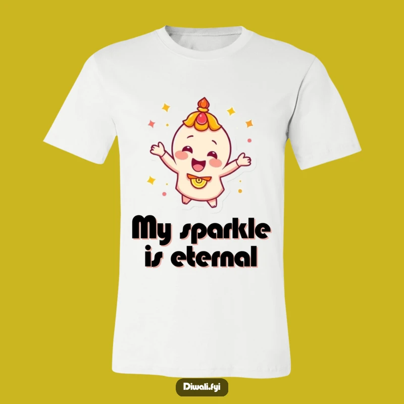 Funny Diya Spin T-Shirt: Happy Character Festive Apparel Gift