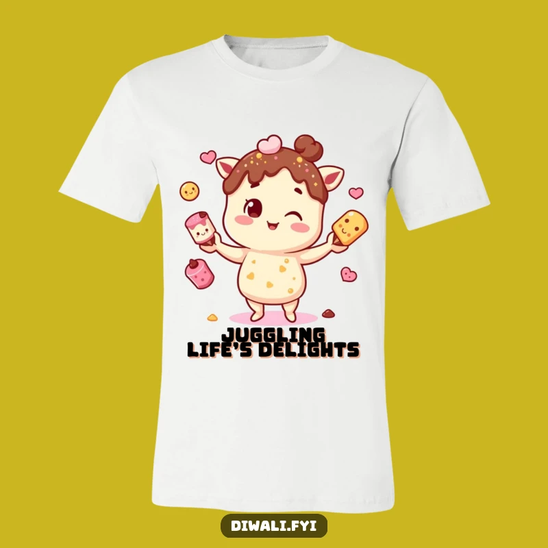 Funny Mithai Juggling T-Shirt: Wear Your Love for Sweets