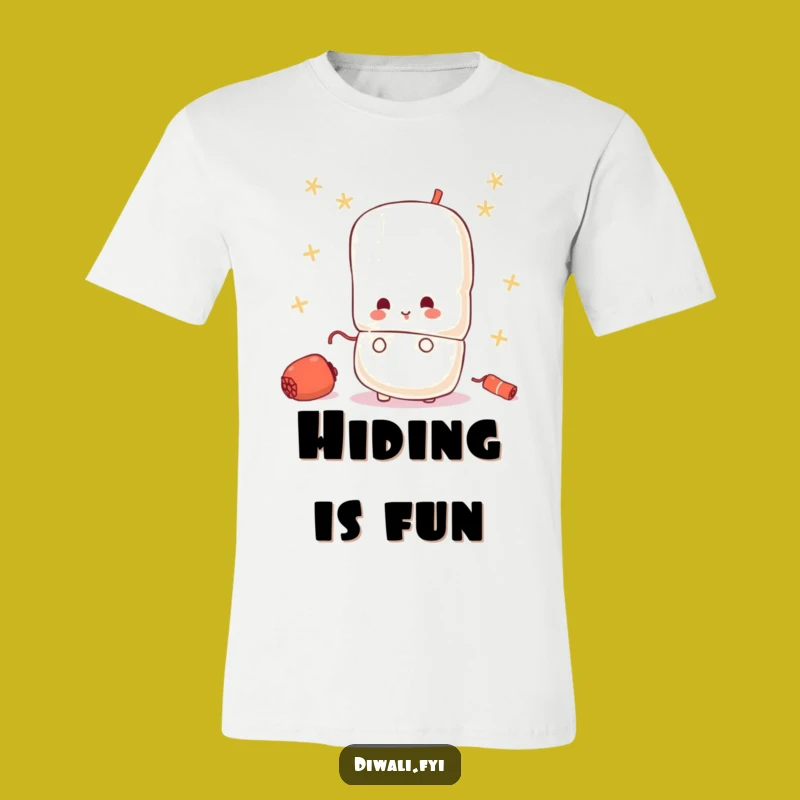Funny Peeking Firecracker T-Shirt - Quirky Character Tee, Ideal Gift