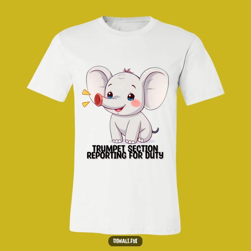 Funny Trumpeting Elephant T-Shirt: Hilarious Animal Shirt for Joyful Souls