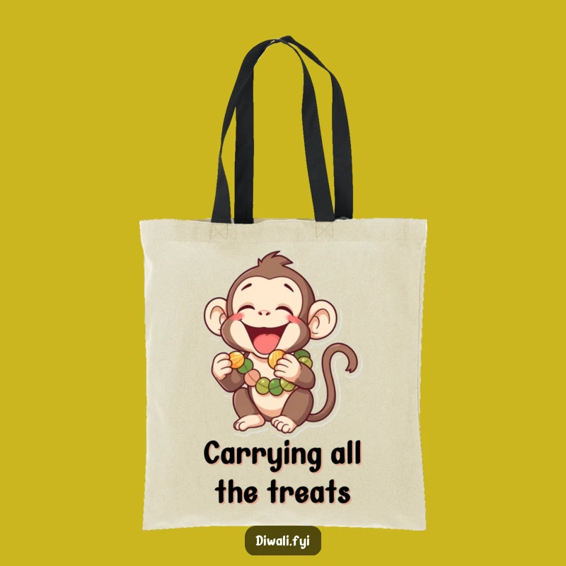 Funny Monkey Tote Bag: Garland Sweet Eater, Stylish & Practical Funny Gift