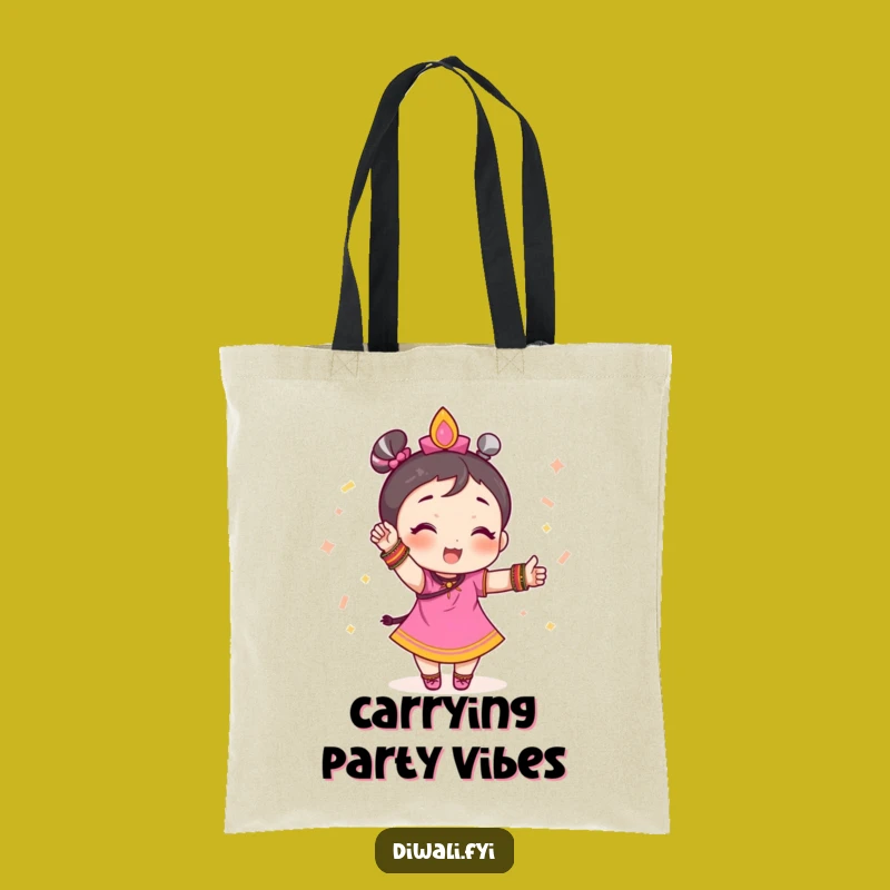 Funny Festive Tote Bag: Character Bangles Style, Perfect Celebration Gift
