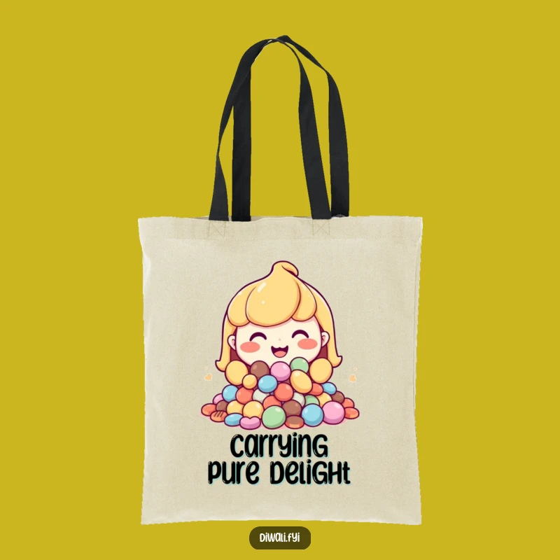 Funny Sweets Character Tote Bag: Carry Your Treats with a Happy Grin Gift