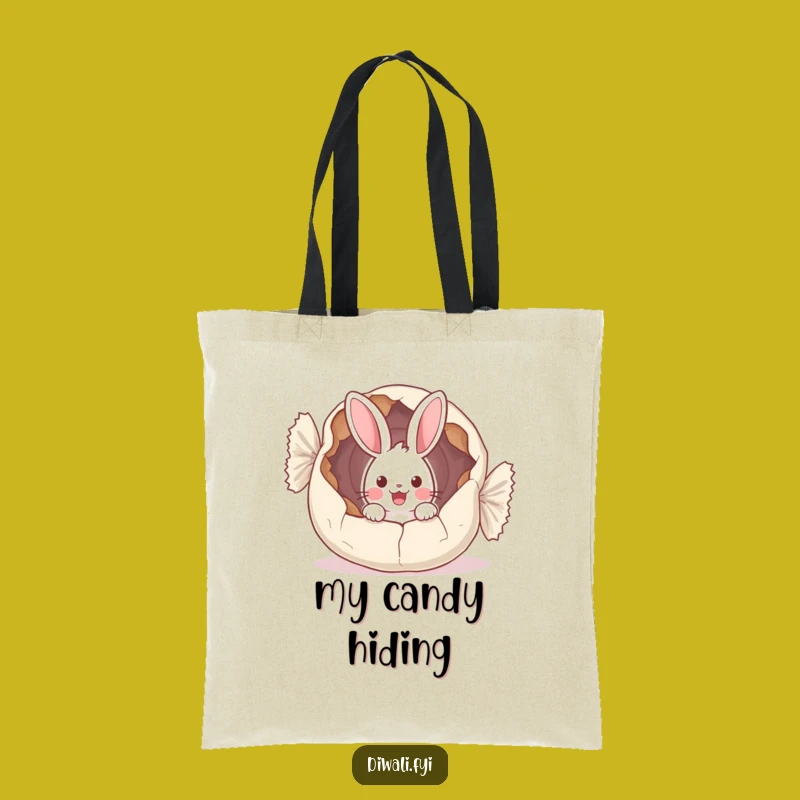Funny Bunny Sweet Wrapper Tote Bag - Carry Your Surprise in Style