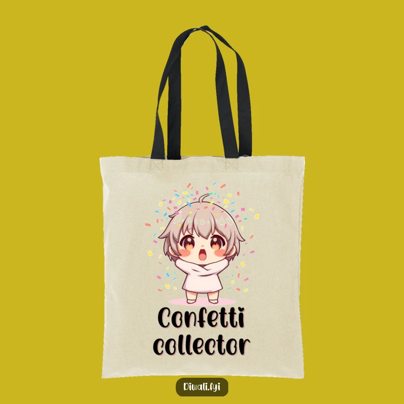 Funny Confetti Surprise Tote Bag - Playful Character Design, Perfect Humorous Gift!