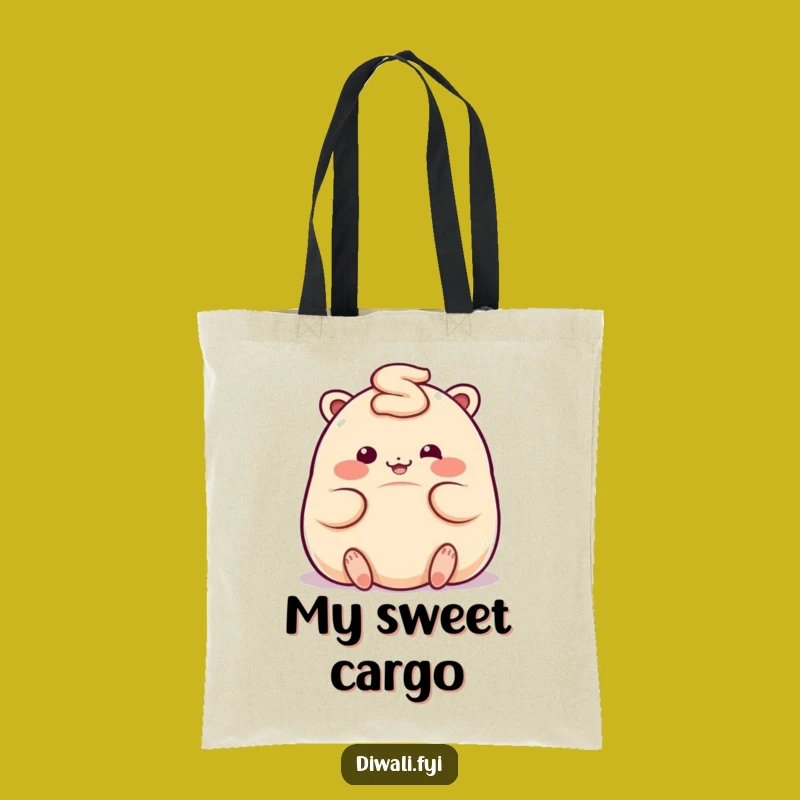 Funny Ladoo Rolling Tote Bag - Carry Sweetness & Fun, Perfect Gift