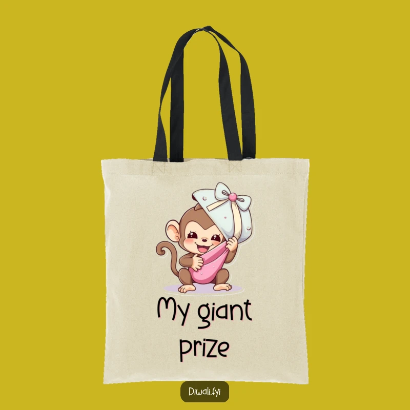 Funny Monkey Sweet Unwrap Tote Bag - Carry Your Joy & Treats