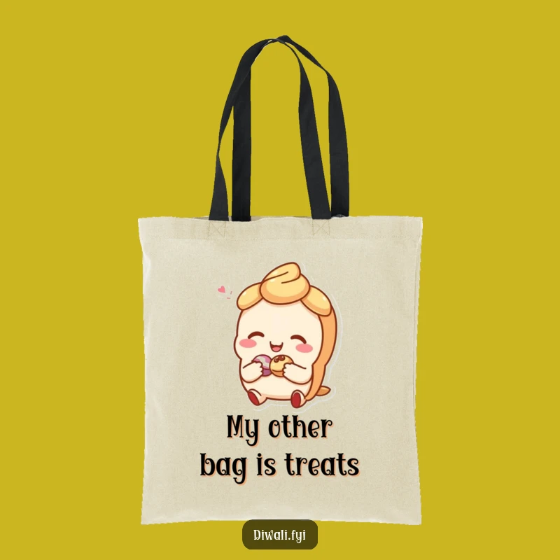 Funny Pastry Pal Tote Bag: Giggling Sweet Treat Buddy, Stylish Funny Gift Bag