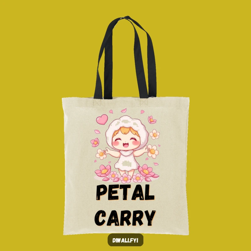 Funny Petal Juggling Tote Bag - Giggling Character Bag for Nature Lovers