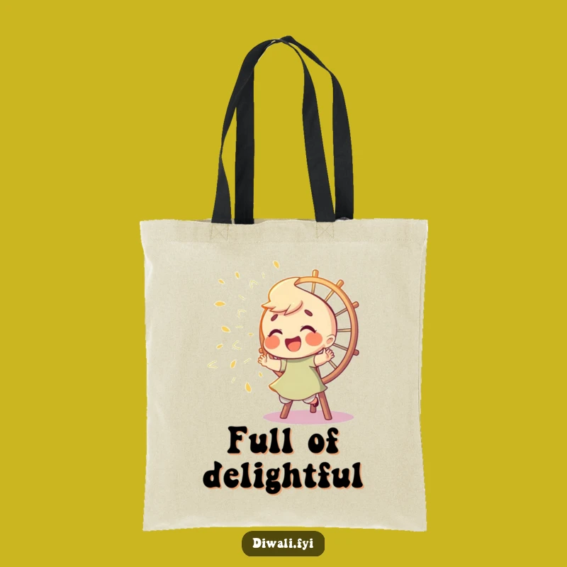 Funny Spark Chaser Tote Bag - Giggling Character's Essential Fun Gift