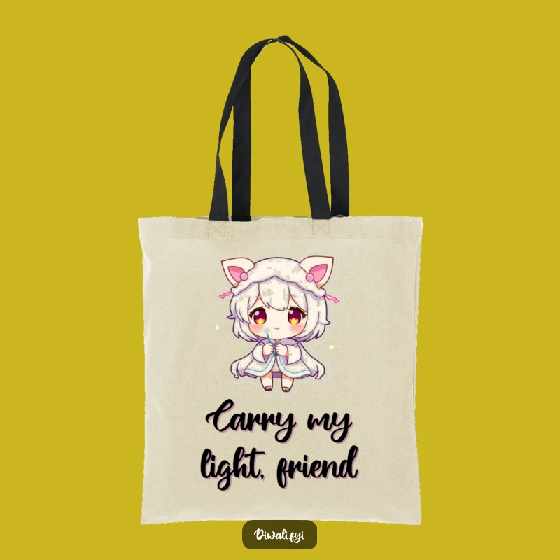 Funny Sparkler Character Tote Bag: Carry the Sparkle, Perfect Festive Gift